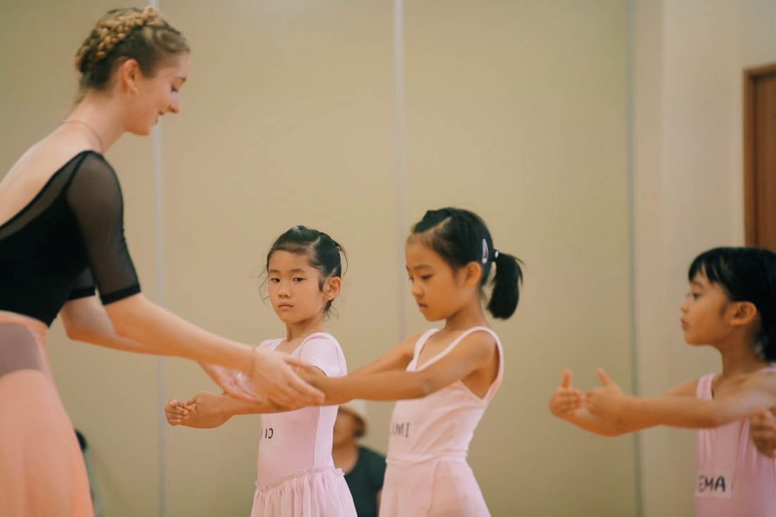 Anna teaching ballet